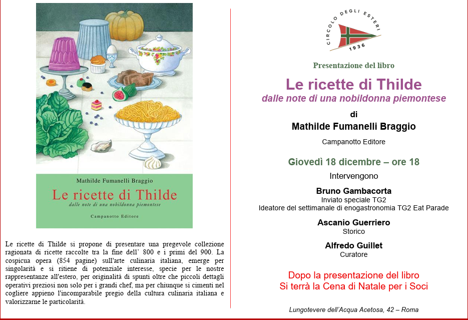 Presentazione del libro "Le ricette di Thilde"